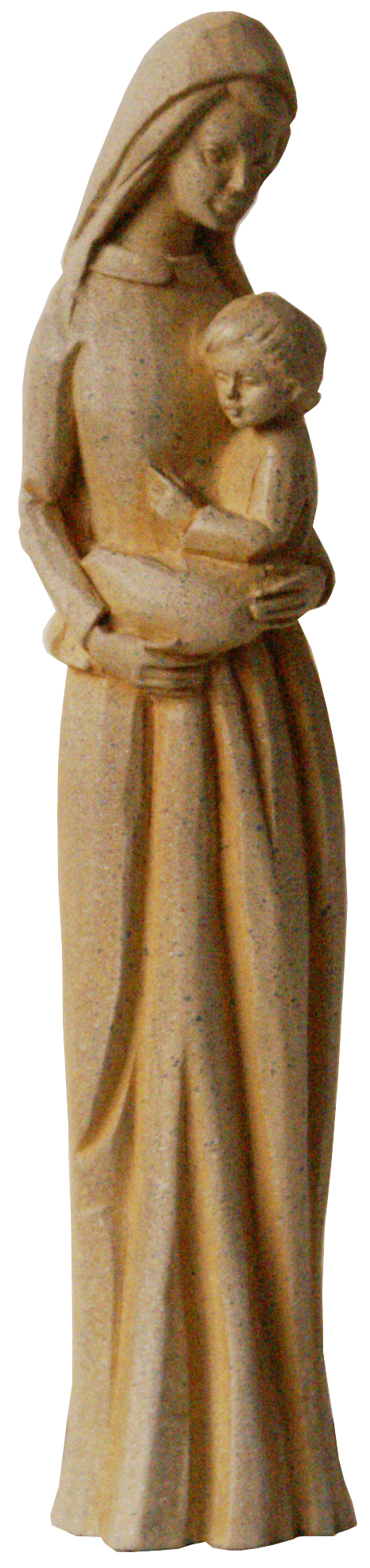 ***Vierge Madonne à l'enfant en résine ton GRANIT 21cm