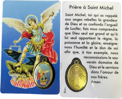 ***Image Plastifiée + Médaille Résine - ST MICHEL