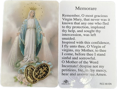 Carte Plastifiée + Poinçon + Prière 55x85cm - MIRACULEUSE ANGLAIS