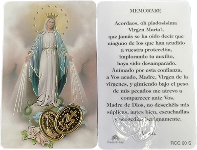 Carte Plastifiée + Poinçon + Prière 55x85cm - MIRACULEUSE ESPAGNOL