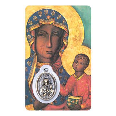 Carte-prière avec insertion NOTRE DAME DE CZESTOCHOWA-espagnol